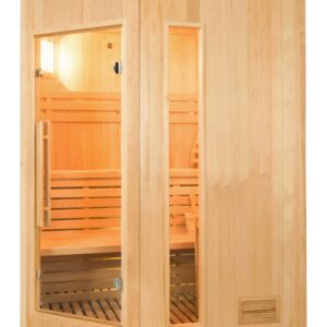 Vista Laterale - Sauna Finlandese Angolare 3 Posti - Montana QD-E3C
