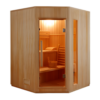 Sauna Finlandese Angolare 3 Posti - 150x150x200 cm [Montana QD-E3C]