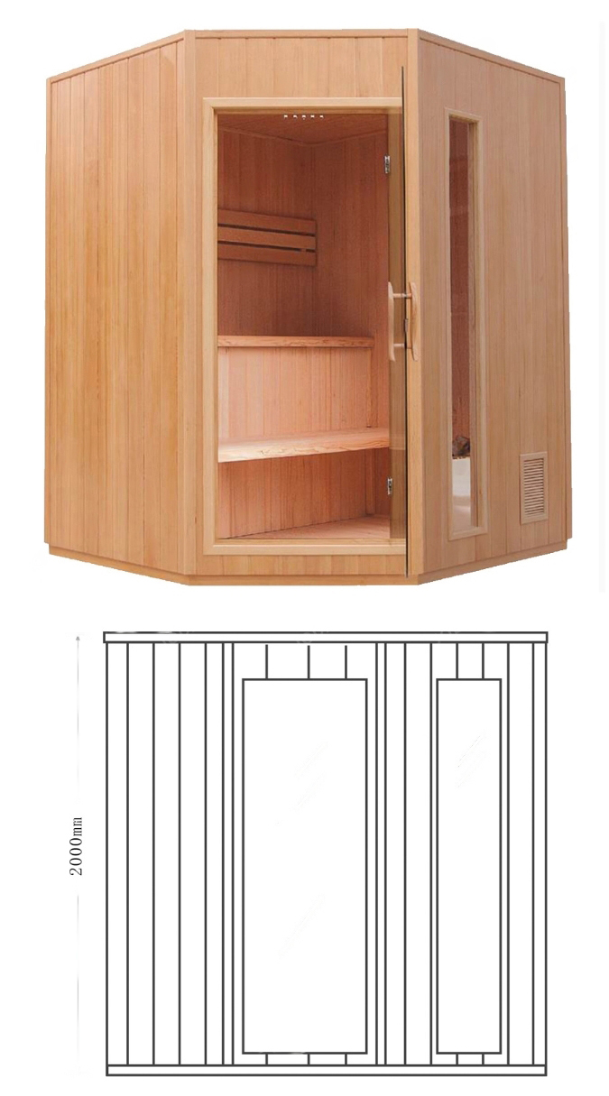 Dimensioni Sauna Prefabbricata Finlandese Angolare